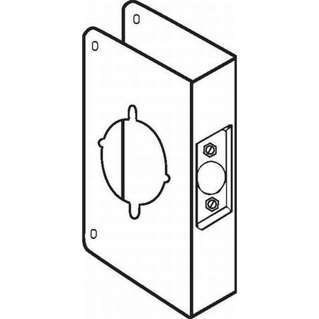 DON-JO Classic Wrap Around for Deadbolt with 1-1/2" Hole with 2-3/4" Backset and 1-3/8" Door CW7BZ